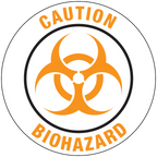 Caution Biohazard Floor Graphic - 8 Inch