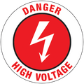 Danger High Voltage Floor Graphic - 8 Inch