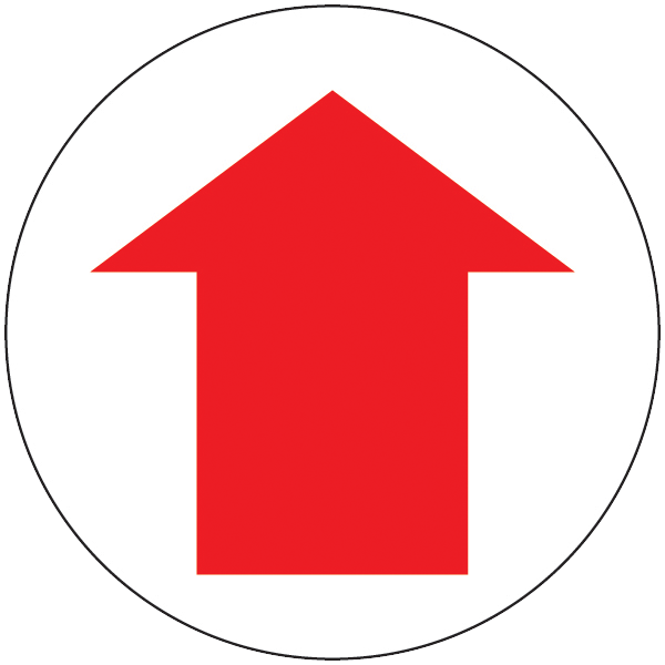 Direction Arrow Floor Graphic - 8 Inches
