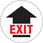 Exit with Arrow Floor Graphic - 8 Inches