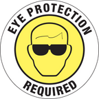 Eye Protection Required Floor Graphic - 8 Inch