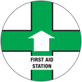 First Aid Station Floor Graphic - 8 Inch