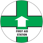 First Aid Station Floor Graphic - 8 Inch