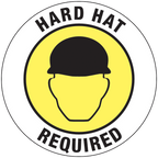 Hard Hat Required Floor Graphic - 8 Inch