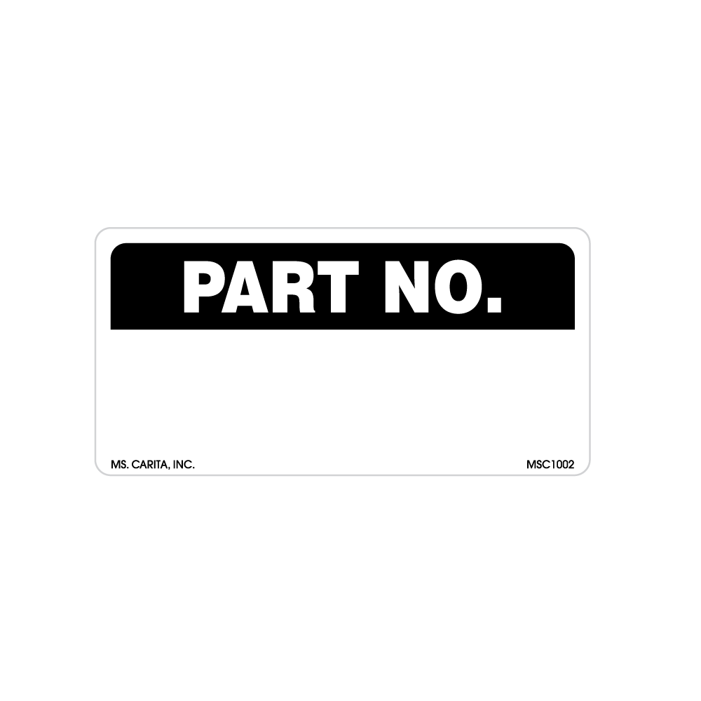 Part Number Labels, 2 Inches x 4 Inches, 500 per Roll – Ms. Carita