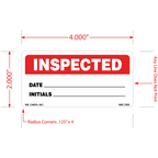 Inspected Labels, 2 Inch x 4 Inch, 500 per Roll
