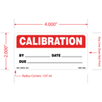 Calibration Label, 2 Inch x 4 Inch, 500 per Roll