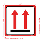 This End Up Labels - Arrows, 4 Inch x 4 Inch, 500 per Roll