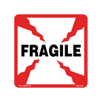 Fragile Labels, 4 Inch x 4 Inch, 500 per Roll