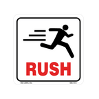 Rush Labels, 4 Inch x 4 Inch, 500 per Roll