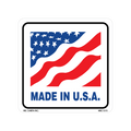 Made in the U.S.A Labels, 4 Inch x 4 Inch, 500 per Roll