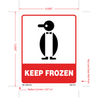Keep Frozen Labels, 5 Inches x 4 Inches, 500 per Roll