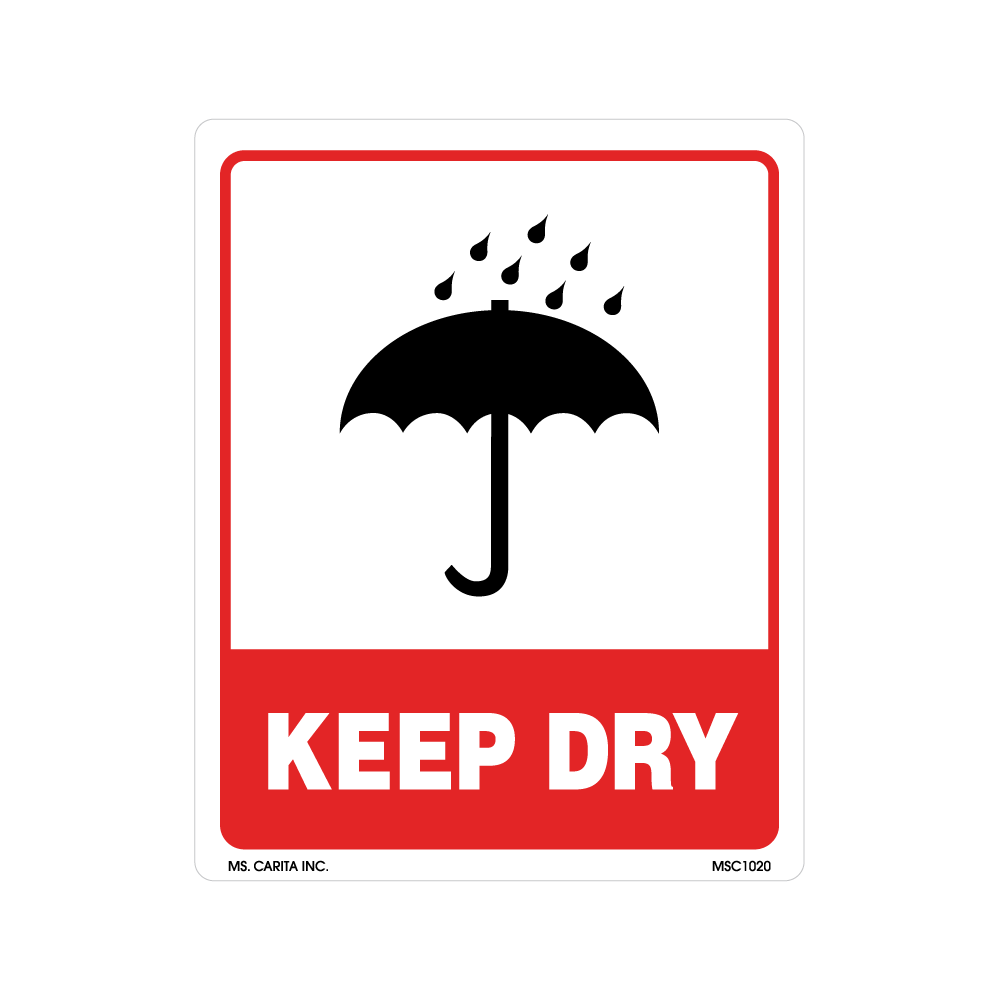 Keep Dry Labels, 5 Inch x 4 Inch, 500 per Roll