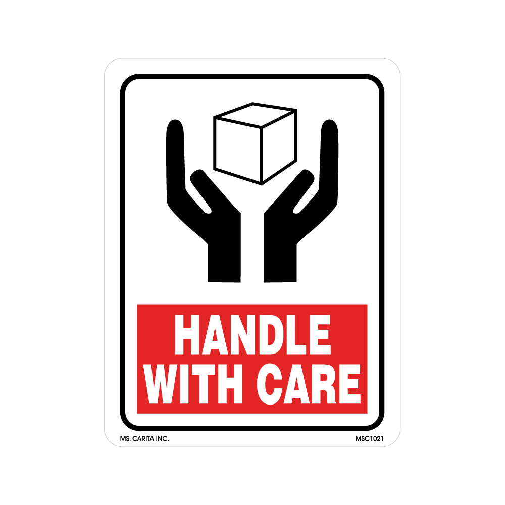 Handle with Care Labels, 5.25 Inch x 4 Inch, 500 per Roll