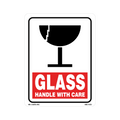 Glass Handle with Care Labels, 5.25 Inch x 4 Inch, 500 per Roll