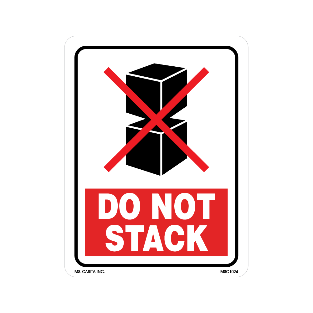 Do Not Stack Labels, 5.25 Inch x 4 Inch