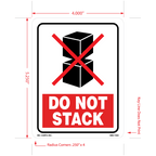 Do Not Stack Labels, 5.25 Inch x 4 Inch
