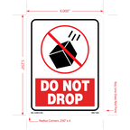 Do Not Drop Labels, 5.25 Inch x 4 Inch, 500 per Roll