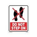 Do Not Step Sticker Decal, 5.25 Inch x 4 Inch