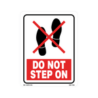 Do Not Step Sticker Decal, 5.25 Inch x 4 Inch