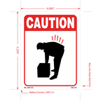 Caution Labels, 5.25 Inch x 4 Inch, 500 per Roll