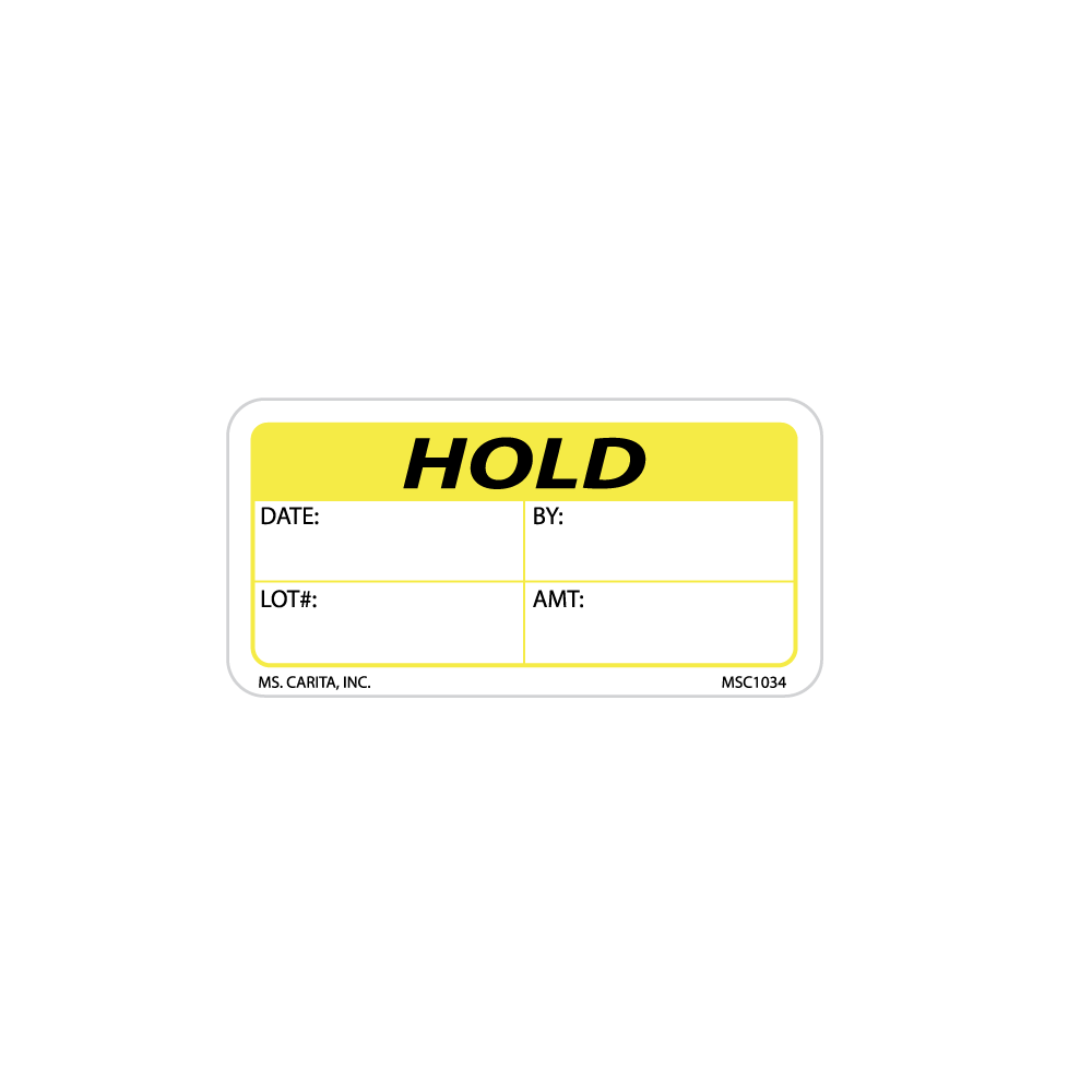 Hold Labels, 1 Inch x 2 Inch, 1000 per Roll