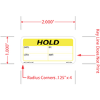 Hold Labels, 1 Inch x 2 Inch, 1000 per Roll