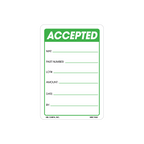 Accepted Labels, 3 Inch x 2 Inch, 500 per Roll