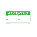 Green Accepted Labels, 2 Inch x 4 Inch, 500 per Roll