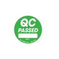 Round QC Passes Labels, 1.5 Inch, 1000 per Roll