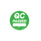Round QC Passes Labels, 1.5 Inch, 1000 per Roll
