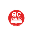 Round QC Failed Labels, 1.5 Inch Diameter, 1000 per Roll
