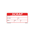 Red Scrap Labels, 1.5 Inch x 3 Inch, 500 per Roll
