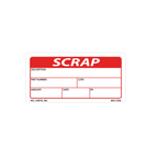 Red Scrap Labels, 1.5 Inch x 3 Inch, 500 per Roll