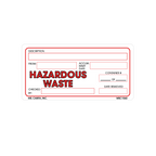 Hazardous Waste Labels, 2 Inch x 4 Inch, 500 per Roll