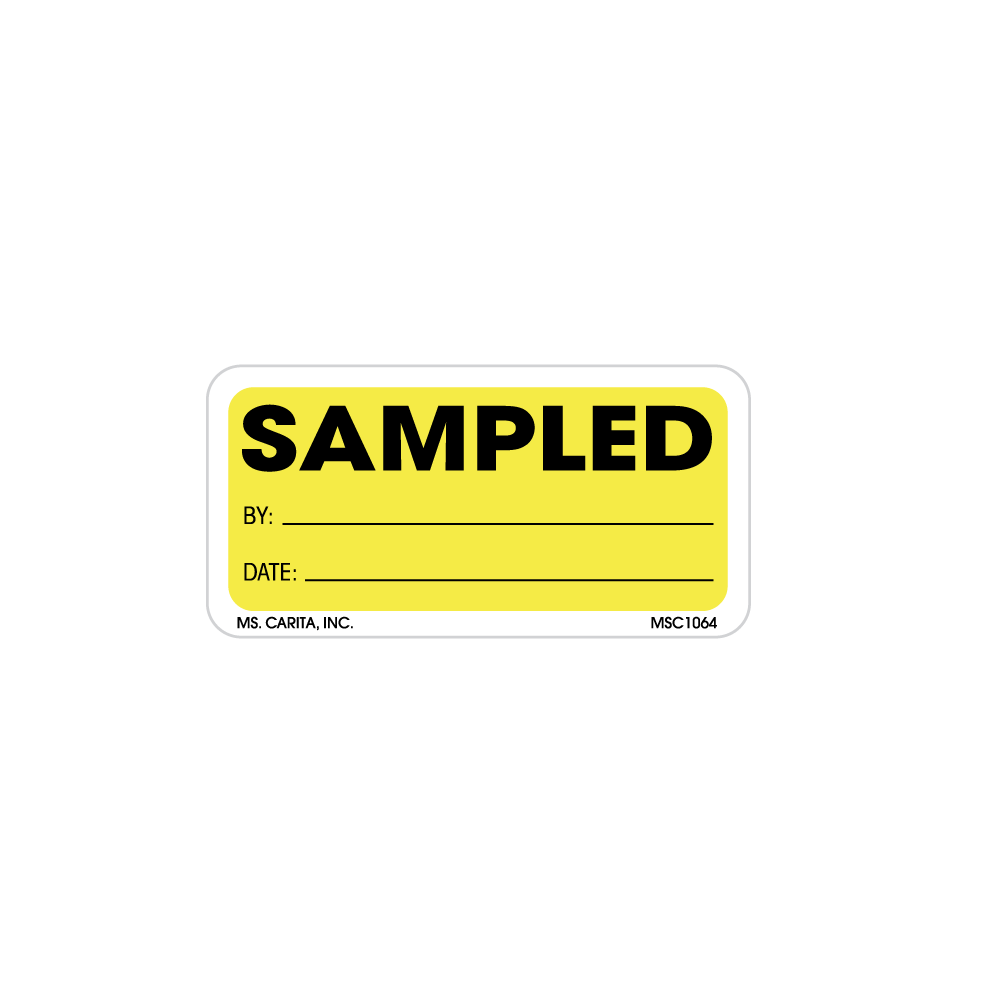 Sampled Labels - 1 Inch x 2 Inch, 1000 per Roll