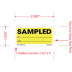 Sampled Labels - 1 Inch x 2 Inch, 1000 per Roll