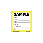 Sample Labels 1.5 Inch x 1.5 Inch, 1000 per Roll