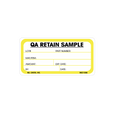 QA Retain Sample Labels - 1.5 Inch x 3 Inch, 500 per Roll