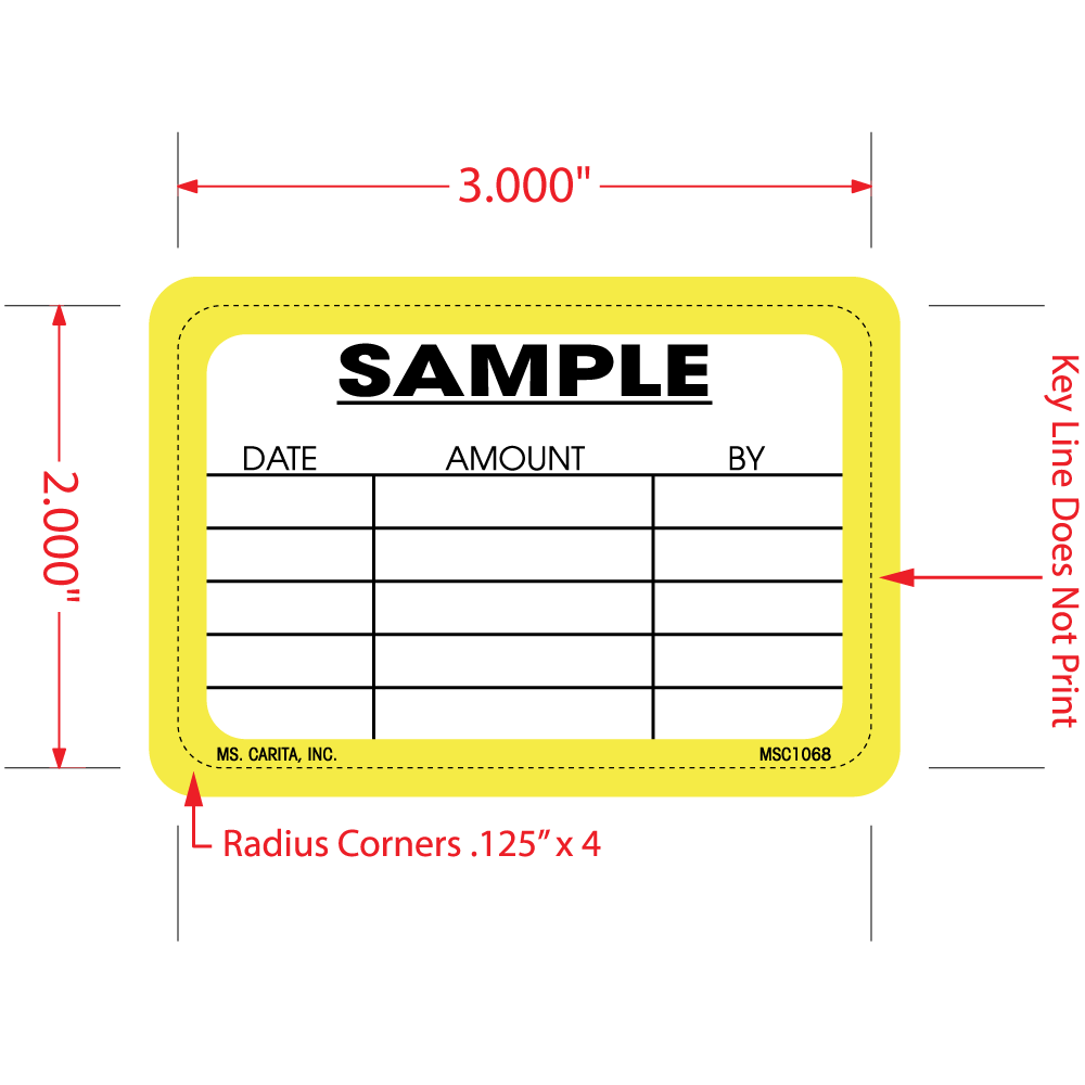 Sample Labels - 2 Inch x 3 Inch, 500 per Roll