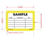 Sample Labels - 2 Inch x 3 Inch, 500 per Roll