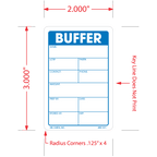 Buffer Labels - 3 Inch x 2 Inch, 500 per Roll