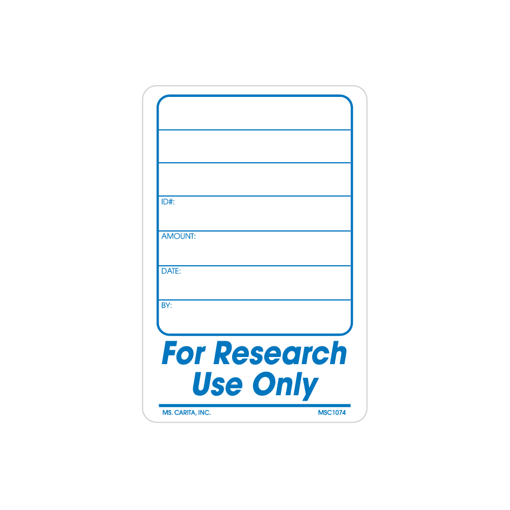 For Research Use Only Labels - 3 Inch x 2 Inch, 500 per Roll