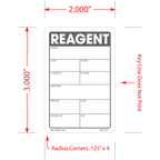 Reagent Labels - 3 Inch x 2 Inch, 500 per Roll