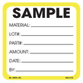 Sample Labels - 3.25 Inch x 3.25 Inch, 500 per Roll