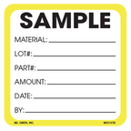 Sample Labels - 3.25 Inch x 3.25 Inch, 500 per Roll