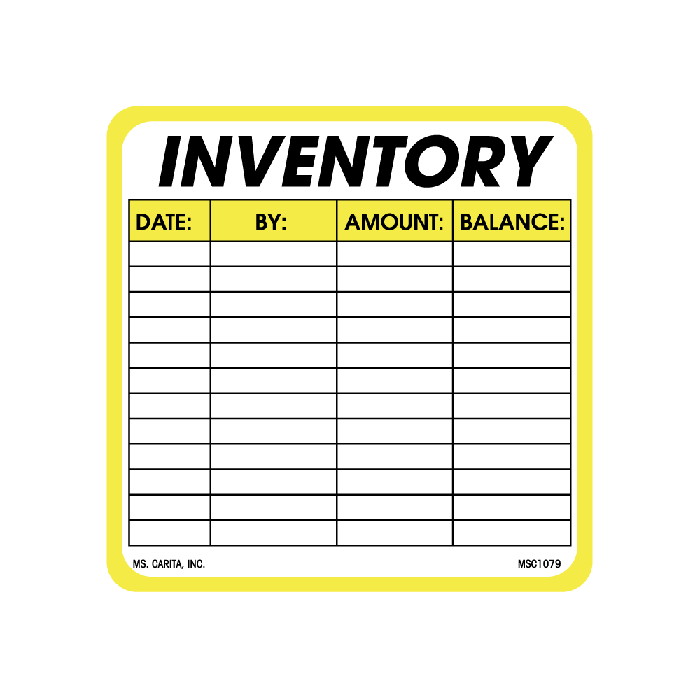 Inventory Labels - 4 Inch x 4 Inch, 500 per Roll