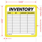 Inventory Labels - 4 Inch x 4 Inch, 500 per Roll