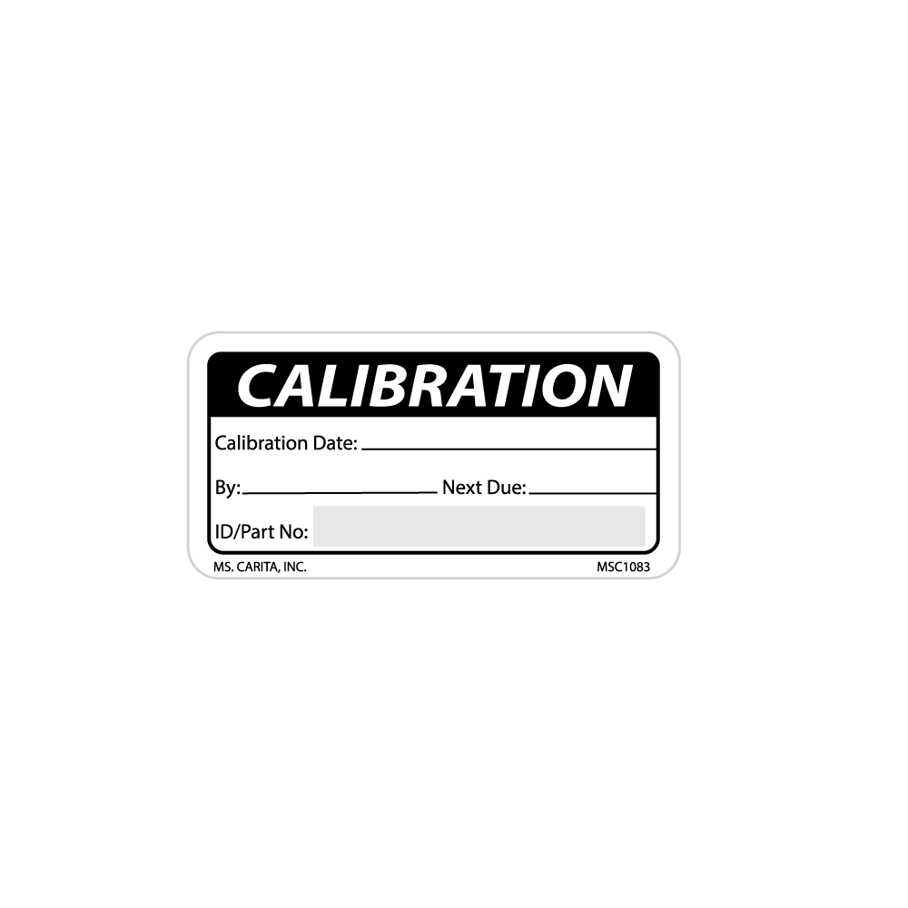 Calibration Labels - 1 Inch x 2 Inch, 1000 per Roll