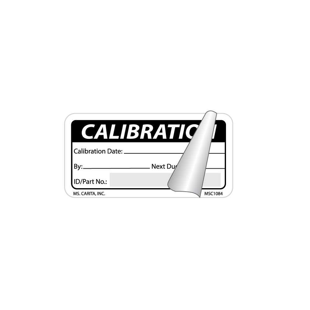 Self Laminating Calibration Label - 1 Inch x 2 Inch, 500 per Roll